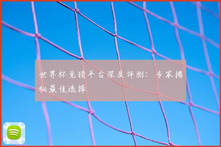 世界杯竞猜平台深度评测:专家揭秘最佳选择